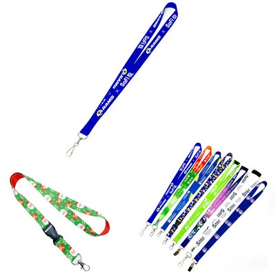 Hot Sales Polyester Dye Sublimation Lanyards With J-hook Clip