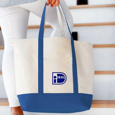10 Oz. Two Tone Screen Printed Cotton Canvas Tote