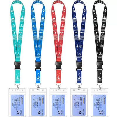 3/4" Lanyards w/ Badge PVC Holder