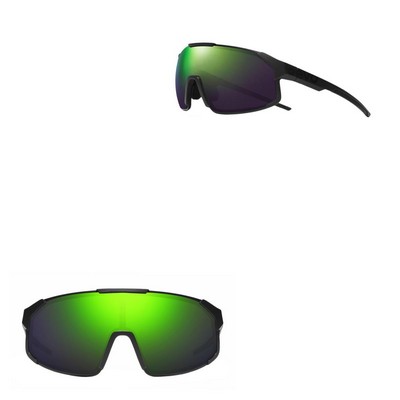 Revo™ Matte Black Polar Sport Shield Sunglasses w/Light Adaptive Lens