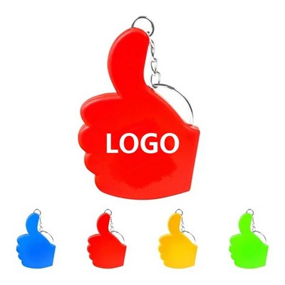 Finger Shaped Tape Measure Keychain