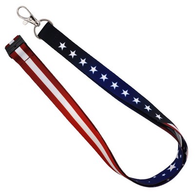 American Flag Lanyard