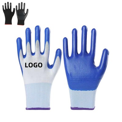 Nitrile-Coated Protective Work Gloves