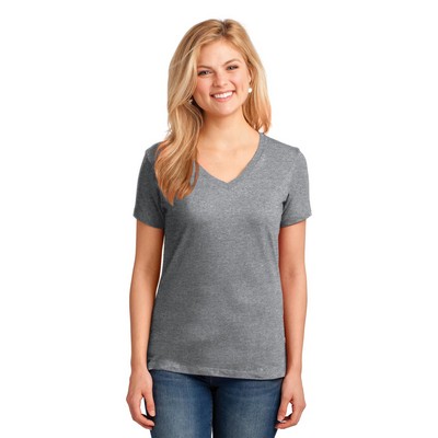 Port & Co™ Women's Core Cotton V-Neck Tee.