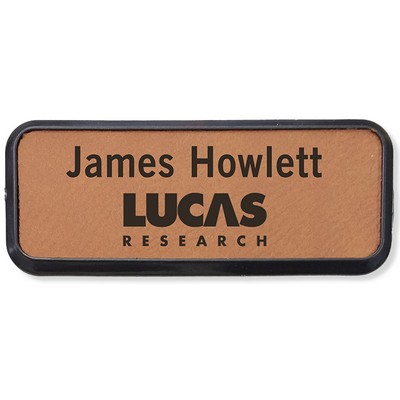 Leather Name Badge with Frame (1"x3")