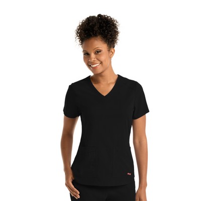 Grey's Anatomy Spandex Stretch - Women's Four-Pocket V-Neck Emma Scrub Top