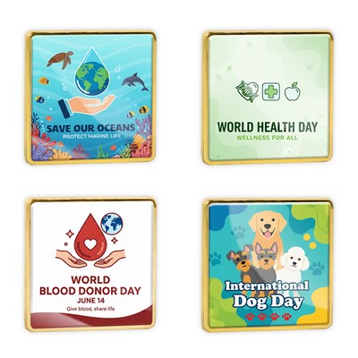 Custom Printed Epoxy Dome Lapel Pins (Stock Shapes)