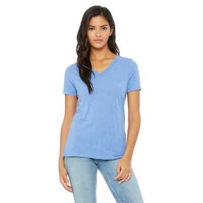 Bella+Canvas® Women's Relaxed Triblend Short Sleeve V-Neck T-Shirt