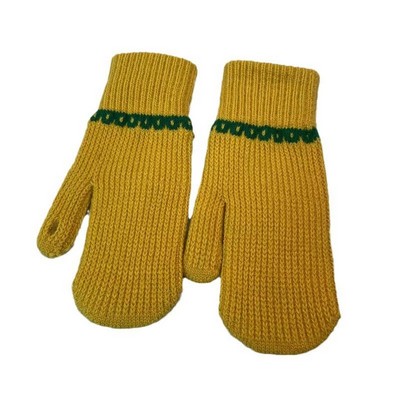 Women's Winter Warm Fingerless Touchscreen Knit Mittens