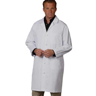 Fashion Seal Lab Coats - Unisex Three-Pocket 41" Full-Length Knot Button Lab Coat