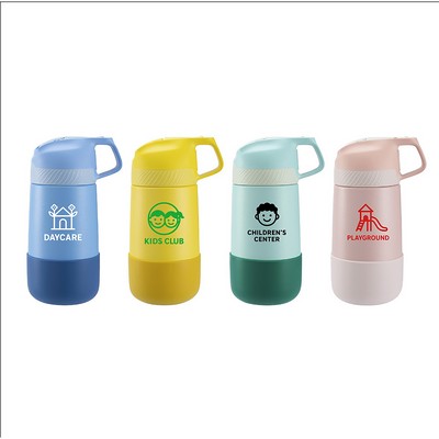 12 Oz 316 Ss Double Wall Water Bottle With Pop-Up Straw Lid For Kids