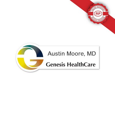 Custom Shaped Badge - UV Inkjet & Engraved (1-5 Sq. Inches) Personalized