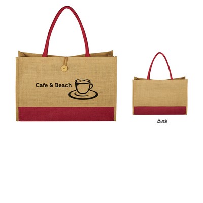 Jute Box Tote Bag