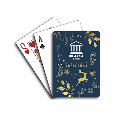 Holiday Décor Design Full Color Custom Back Poker Size Playing Cards