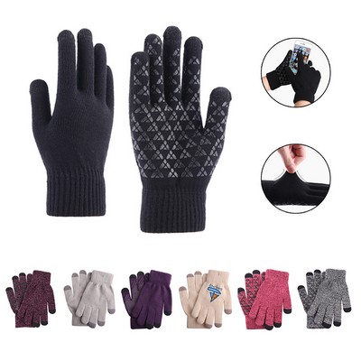 Women's Anti Slip Touch Screen Knit Gloves