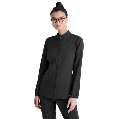 Grey's Anatomy Evolve Stretch - Women's Three-Pocket Virtue Warm-Up Scrub Jacket