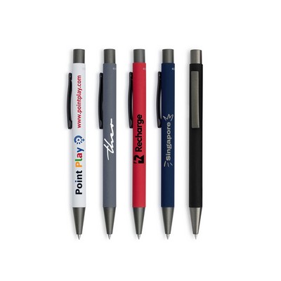 Fleetwood Satin Soft Touch Gel Click Pen (Recycled Aluminum)