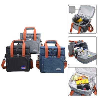 Insulated Lunch Box Double Deck Cooler Bag