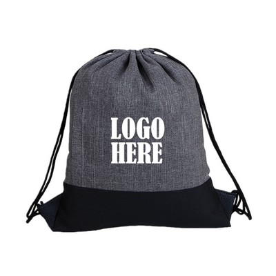 Heathered Drawstring Backpack