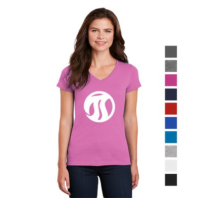 Gildan® Women's Heavy Cotton 100% Cotton V-Neck T-Shirt