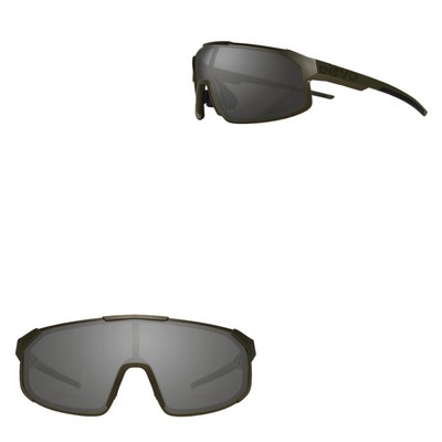 Revo™ Matte Green Polar Sport Shield Sunglasses w/Light Adaptive Lens