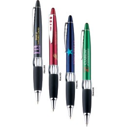 Twist Action Ballpoint Pen Brass Barrel W/Metallic Finish