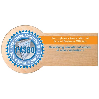 USA Made Full Color Wood Badge – Custom Shape (1–5 Sq. Inches) - No Personalization