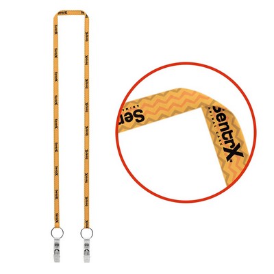 3/8" Dual LA-214 Attachment Sublimation Lanyard (QuickShip) 18-24 Days
