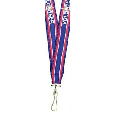 1" With Lanyard W/ Sewn on Logo (25mm)