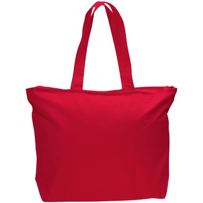 12 oz Cotton Canvas Large Tote Bag - 23"W x 17"H x 6"D x