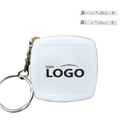 6' Square Mini Tape Measure Keychain