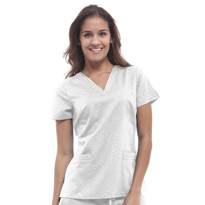 Healing Hands - Purple Label - Women's V-Neck Print Top