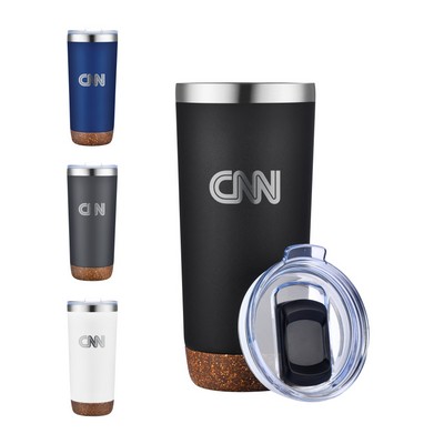 Union Printed - 22 oz Vacuum Tumbler w/ Cork Bottom - Laser Engraved