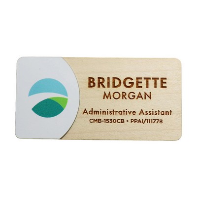 LuxeLayer Premium UV Inkjet & Wood Combo Badge 1.5"x3"