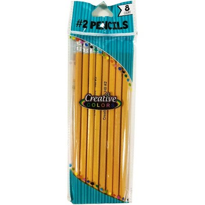#2 Pencils - 8 Count, Yellow (Case of 48)
