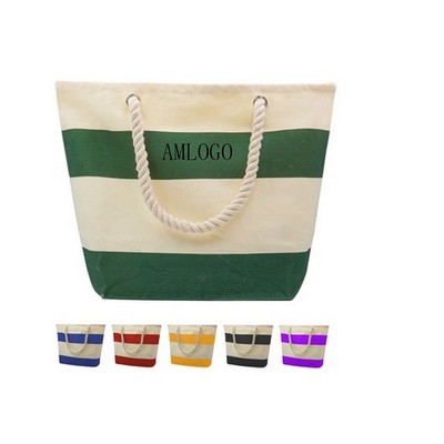 12oz Rope Handle Cotton Canvas Tote Bag