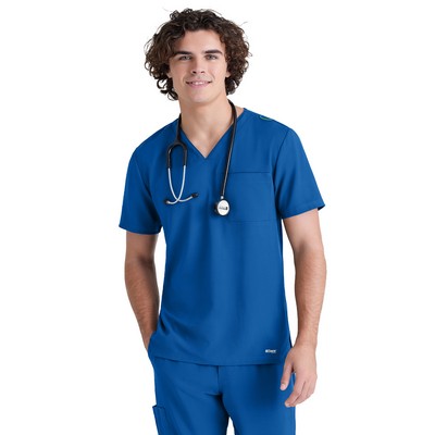 Grey's Anatomy Evolve Stretch - Men's One-Pocket V-Neck Journey Scrub Top