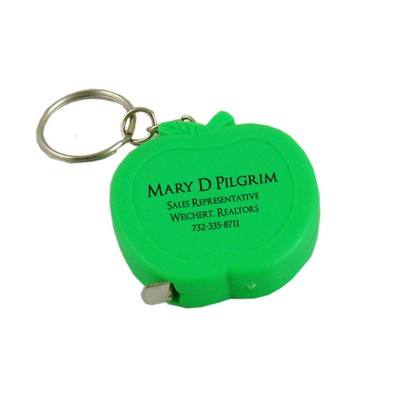 3' Apple Tape Measure W/ Key Chain