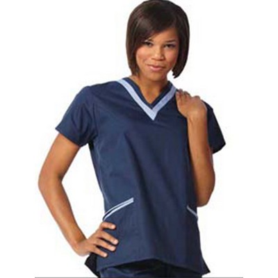 Fashion Seal - Fashion Poplin - Womens Double V-Neck Tunic