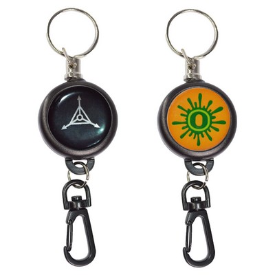 Outdoor Concave Badge Reel w/ Carabiner