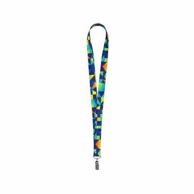 3/4'' Full Color Sublimated Lanyard W/ Metal Bulldog Clip