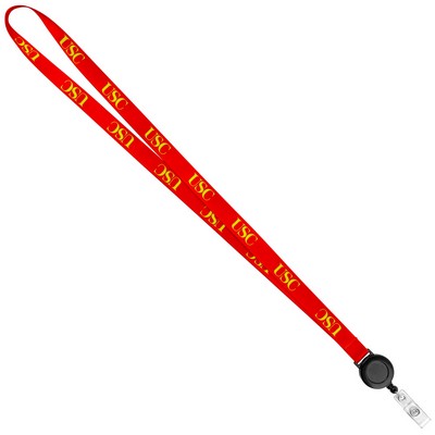 5/8" Sublimation Lanyard w/ Retractable Badge Holder (QuickShip) 18-24 Days